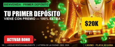 Bono increíble al primer depósito banner